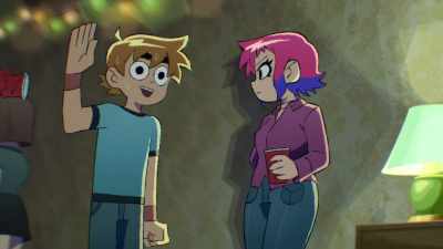 No, I was talking to someone else. Bye! - Scott Pilgrim Takes Off