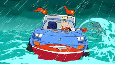 No, this is terrible. Stop sinking! - Tom and Jerry: The Fast and the Furry