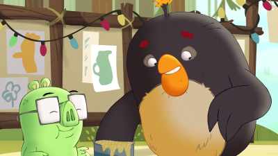 No, it's "Merry." "Merry Pigmas." - Angry Birds: Summer Madness