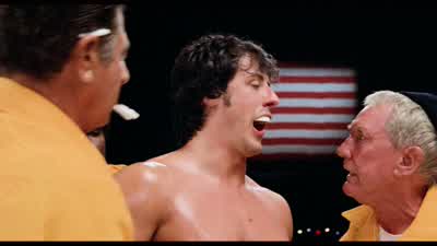 No Listen he's only a manYou can beat him because you're a tank kidYou're a greasy fast 200 pound Italian tank - Rocky II