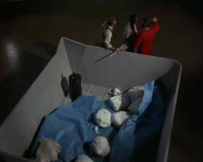 No luck back there.
Never mind.
We're in luck here. - Land of the Giants