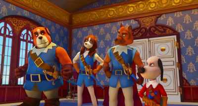 No man our ranks defame,
I'll help you clear his name. - Dogtanian and the Three Muskehounds