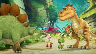 No, Marsh, dragonflies don't breathe fire. - Gigantosaurus