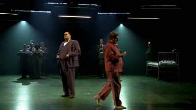 No more blaming minorities
or, uh... benefit claimants - National Theatre Live: Nye