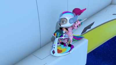 No more talk. I'll push this back myself. - Rainbow Rangers