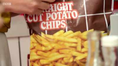 No, Mum made chips cooked in lard, but we only got eight each. - Back in Time for Dinner