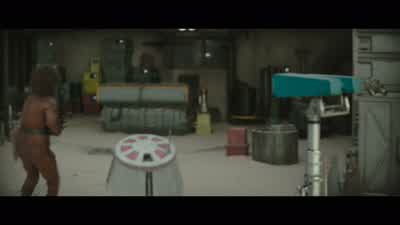 Treadwell, get in there and move that engine block so I can blast it. - The Book of Boba Fett