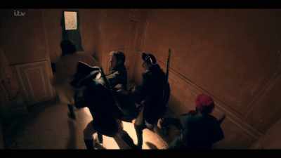 No! No! No, look, he stabbed
the General! Stop him! - Beecham House