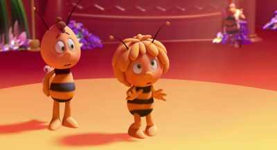 - No, no, no. She didn't.
- Uh... um... - Maya the Bee: The Honey Games
