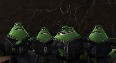 Okay men to actionWe surrenderNo not that one you idiots The kung fu thing - Flushed Away