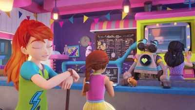 No one.
Mysterious no one. - LEGO Friends: Girls on a Mission