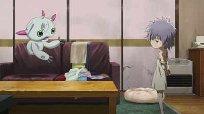 No problem! I'll just have to give you
an incredible present to make up for it! - Digimon Adventure 02: The Beginning