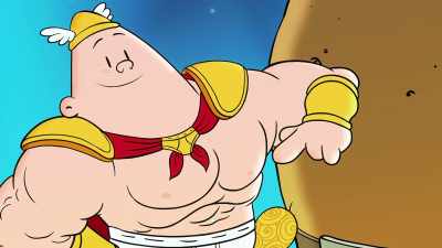 -No problem. My belly is sticky.
-Ew! - The Epic Tales of Captain Underpants
