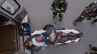 No pulse. I'll start compressions. - Chicago Fire
