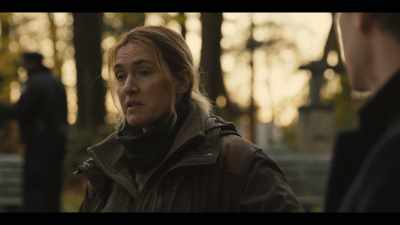 No, she was hit twice.
Maybe just once, - Mare of Easttown