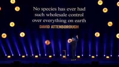 "No species has ever had such
wholesale control - Greg Davies: You Magnificent Beast