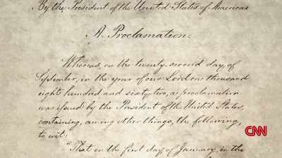 NO, THAT IS NOT CORRECT.
THE EMANCIPATION PROCLAMATION - Lincoln: Divided We Stand