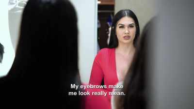 - No. That’s just my eyebrows.
- Relax them. - Double Shot at Love