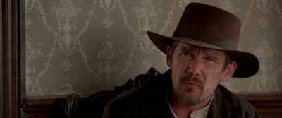 NO. WE'RE JUST, UH,
PASSIN' THROUGH. - In a Valley of Violence