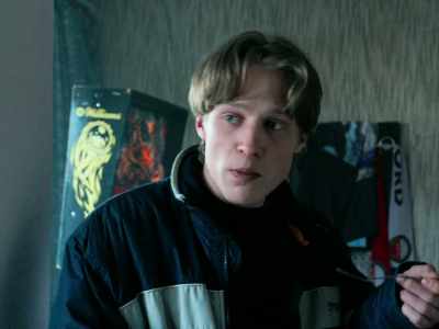 No, with my mom.
He took that crazy thing too. - Hardcore Never Dies