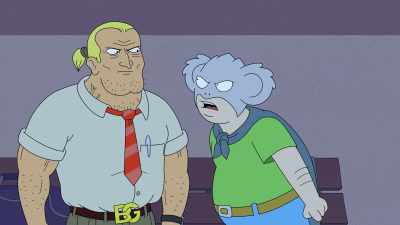 - No! You've gone too far,
Big Greg. Turn Alison back. - Koala Man