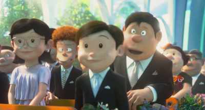 Nobita giginya gemeretak. - Stand by Me Doraemon 2