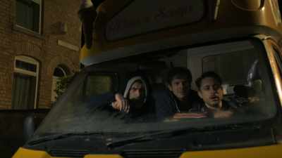 None of you recognise the cop?
Let me have a look through them. - Brassic