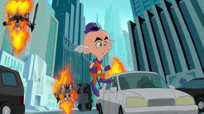 - Nope, this is the right century.
-(CAR CLANGS) - Justice League Action