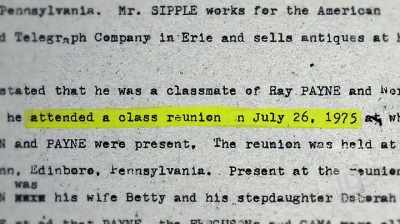 NORMAN HAD
A HIGH-SCHOOL REUNION - The Lake Erie Murders