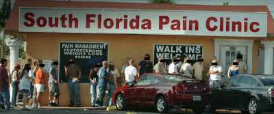Not a line all the way
down the street. - American Pain