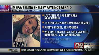 Not Afraid left her broken-down
vehicle and was seen walking - Murder in Big Horn