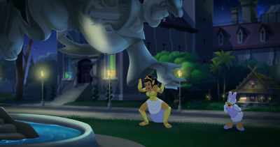Not so fast, Felldrake.
(grunts) - Legend of the Three Caballeros
