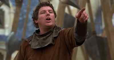 Not like that, idiot.
No. Come and get padded up first. - First Knight