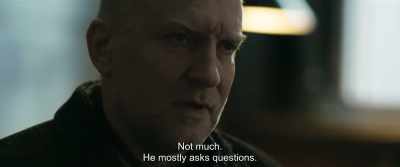 Not much.
He mostly asks questions. - The Marco Effect