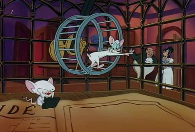 NOT NOW PINKY I'M MAKING PLANS FOR TOMORROW NIGHT - Pinky and the Brain