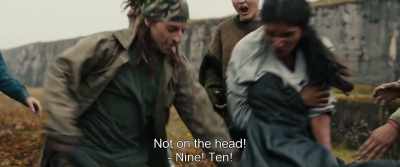 Not on the head!
- Nine! Ten! - Monos