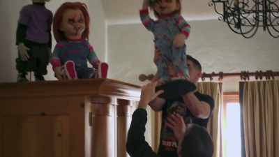- Not only do we
play with dolls, - Living with Chucky
