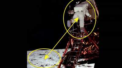Not only would it be impossible on Earth,
without reflective panels, - American Moon
