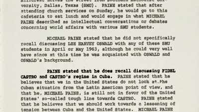 Not very weird and suspicious activity. - The Assassination & Mrs. Paine