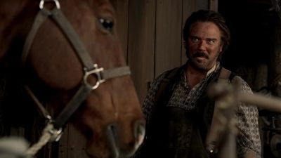 Not without a fucking saddle, he won't. - Deadwood