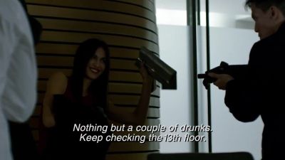 Nothing but a couple drunks.
Keep checking the 13th floor. - Marvel's Daredevil