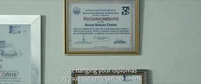 Nothing, just hanging
your diplomas here, - Infection