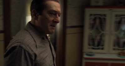 Nothing.
She knocked something over - The Irishman