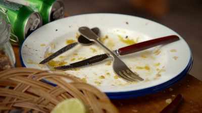 Nothing's getting clean.
There's just food everywhere. - Snowflake Mountain