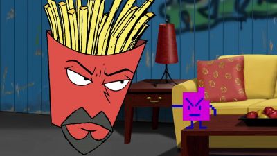 Notice the fine lacquered oak - Aqua Teen Hunger Force Colon Movie Film for Theaters
