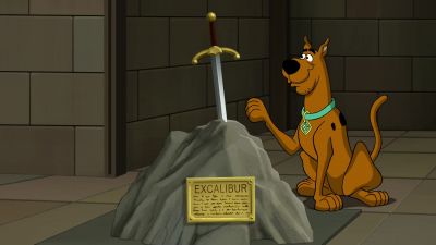Now, all we need
is a knife to cut it with. - Scooby-Doo! The Sword and the Scoob