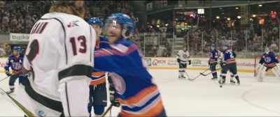 Now Anders Cain
takes a shot at LaFlamme. - Goon: Last of the Enforcers