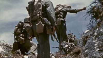 Now they are closing in
on the enemy's headquarters - The Pacific War in Color
