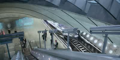 Now arriving, express train form New York. - Men in Black: International