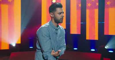 Now blood is gushing down my arm, - Hasan Minhaj: Homecoming King